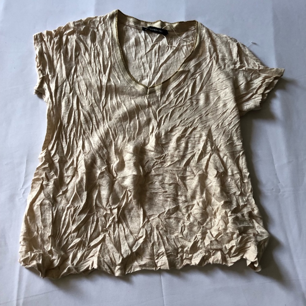 Women Les Essentiels De Monoprix Size M Gold Color Top - 1024